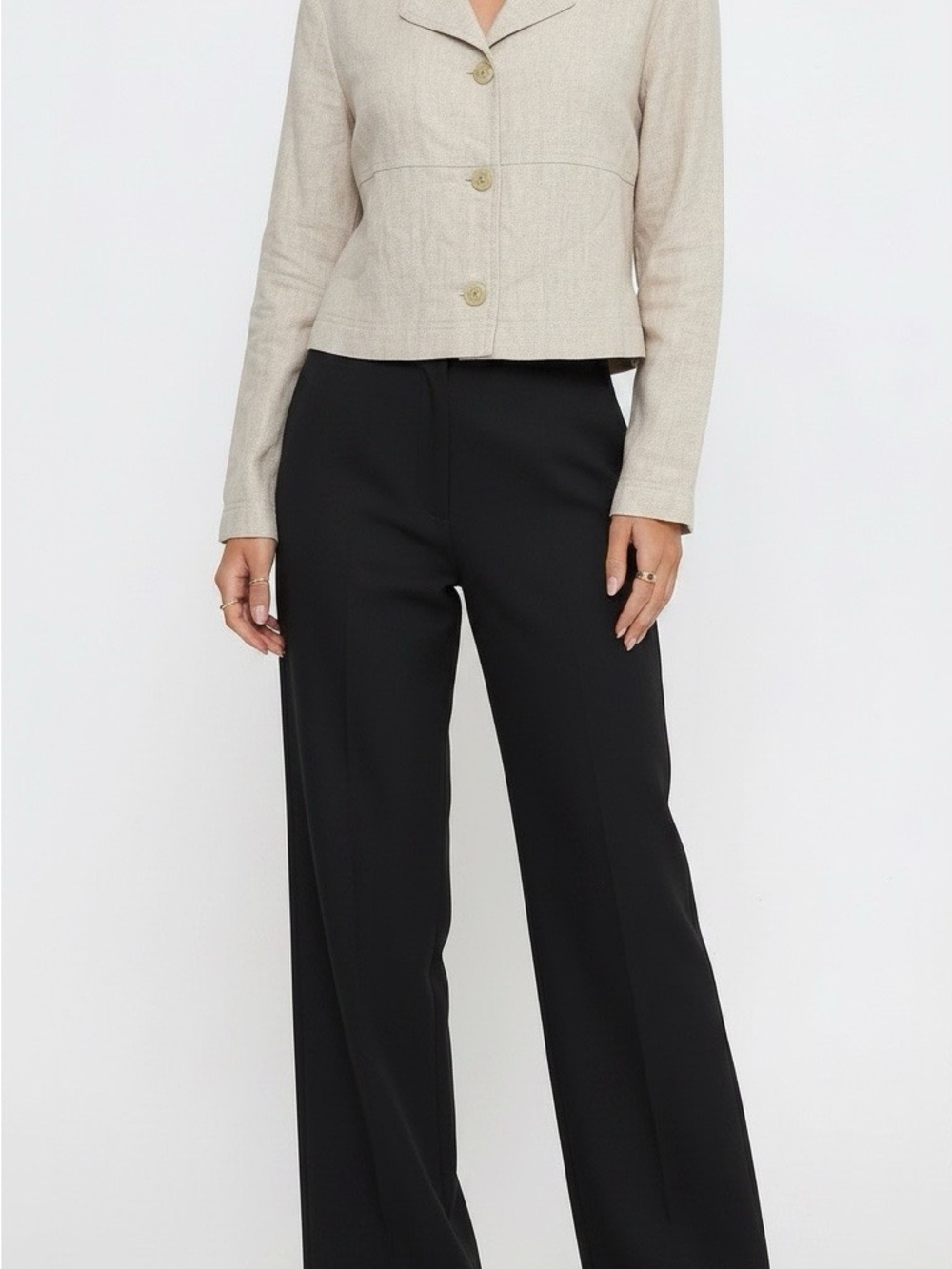 Worthington Beige Cropped Blazer